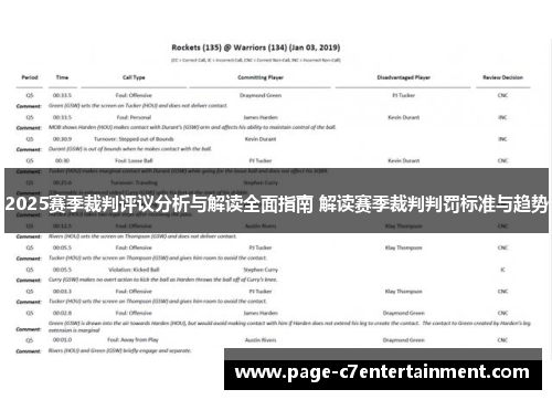2025赛季裁判评议分析与解读全面指南 解读赛季裁判判罚标准与趋势
