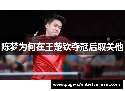 陈梦为何在王楚钦夺冠后取关他 陈梦为何在王楚钦夺冠后取关他